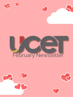 UCET Feb Newsletter with hearts and clouds